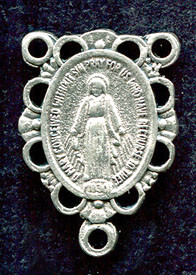 Filigree Miraculous Medal - .75" - Nickel Silver Centerpiece